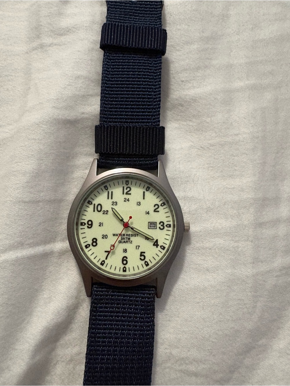 Men's Navy Blue Field Watch Strap Jacket Accessory